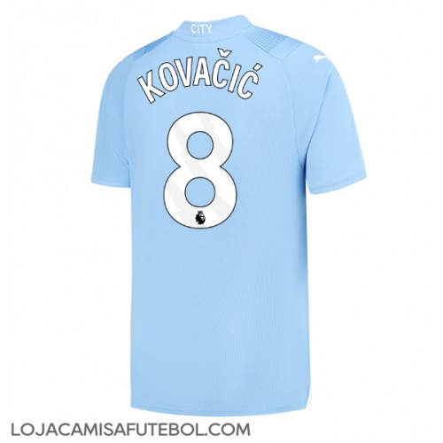 Camisa de Futebol Manchester City Mateo Kovacic #8 Equipamento Principal 2023-24 Manga Curta